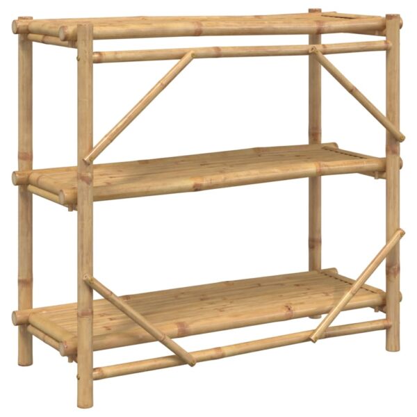 Estante com 3 prateleiras 100x40x90 cm bambu - Image 5