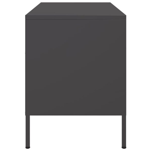 Móvel de TV 68x39x50,5 cm aço preto - Image 6