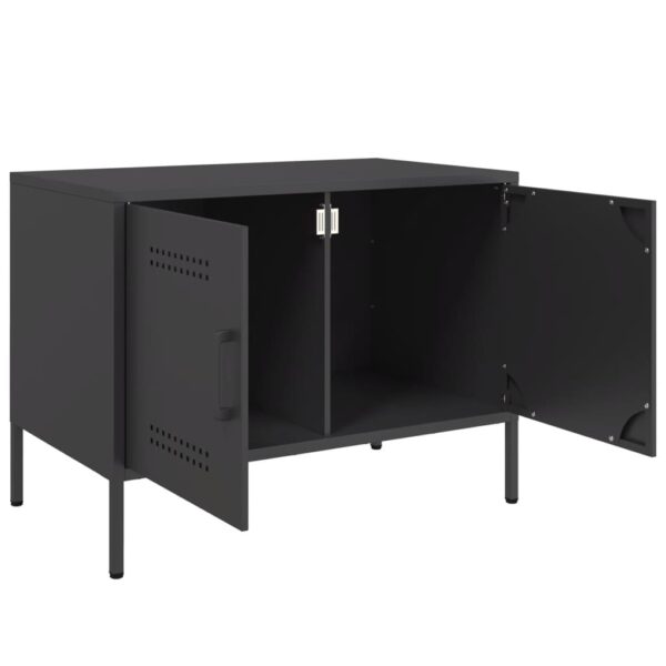 Móvel de TV 68x39x50,5 cm aço preto - Image 8