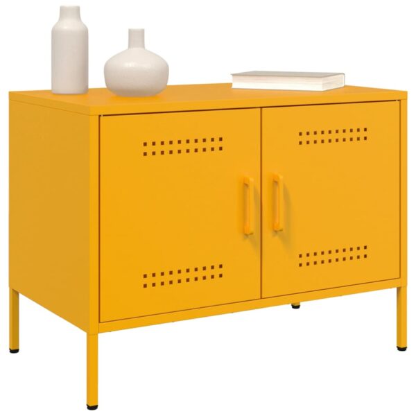 Móveis de TV 2 pcs 68x39x50,5 cm aço amarelo mostarda - Image 3