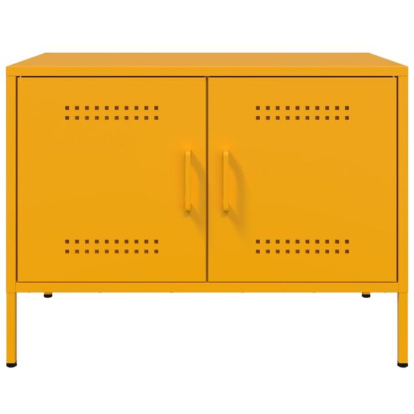 Móveis de TV 2 pcs 68x39x50,5 cm aço amarelo mostarda - Image 6