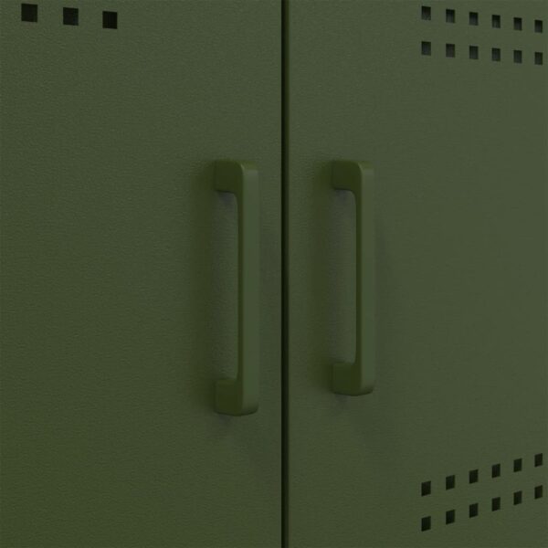Móveis de TV 2 pcs 68x39x50,5 cm aço verde-azeitona - Image 11