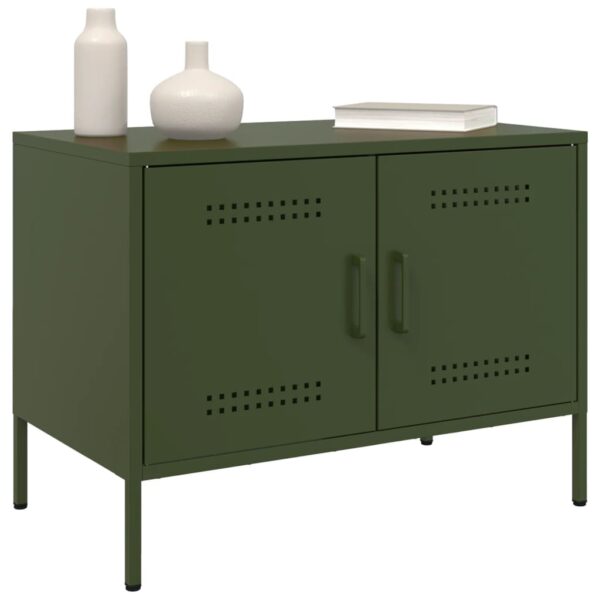 Móveis de TV 2 pcs 68x39x50,5 cm aço verde-azeitona - Image 3