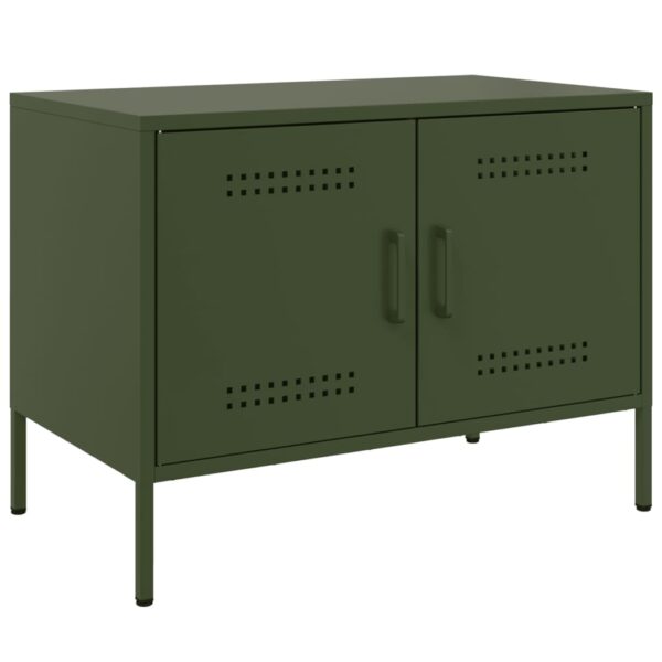Móveis de TV 2 pcs 68x39x50,5 cm aço verde-azeitona - Image 5