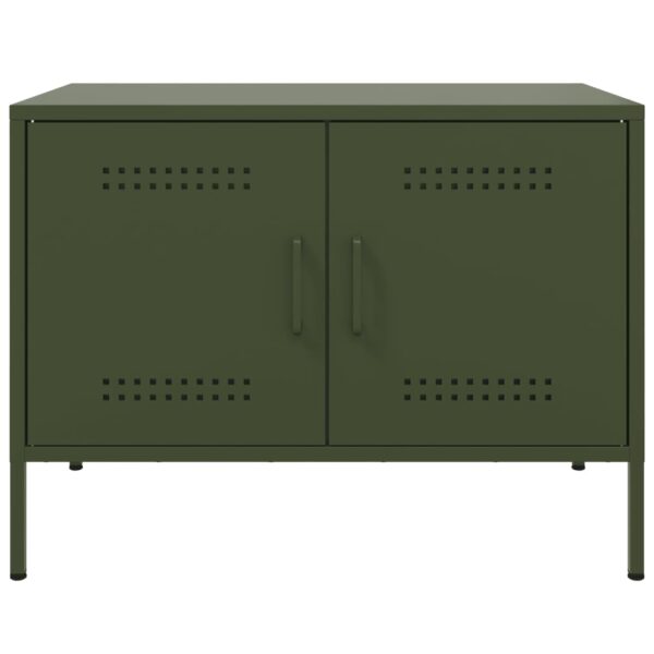 Móveis de TV 2 pcs 68x39x50,5 cm aço verde-azeitona - Image 6