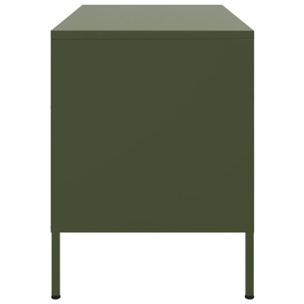 Móveis de TV 2 pcs 68x39x50,5 cm aço verde-azeitona - Image 7