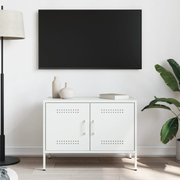 Móvel de TV 68x39x50,5 cm aço branco - Image 2
