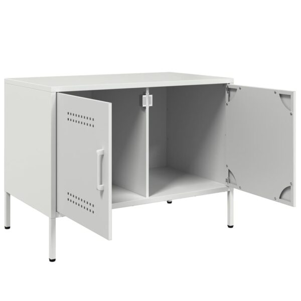 Móvel de TV 68x39x50,5 cm aço branco - Image 8
