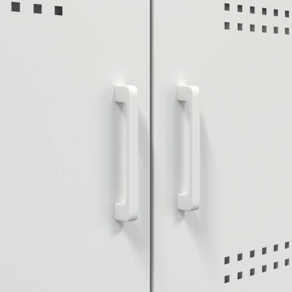 Móvel de TV 68x39x50,5 cm aço branco - Image 10