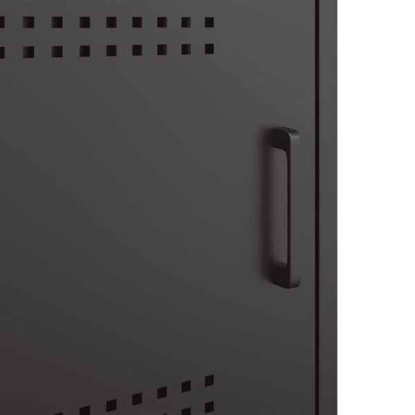 Móvel de TV 100,5x39x50,5 cm aço preto - Image 11