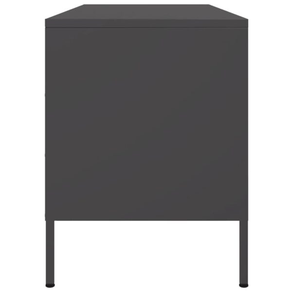 Móvel de TV 100,5x39x50,5 cm aço preto - Image 6