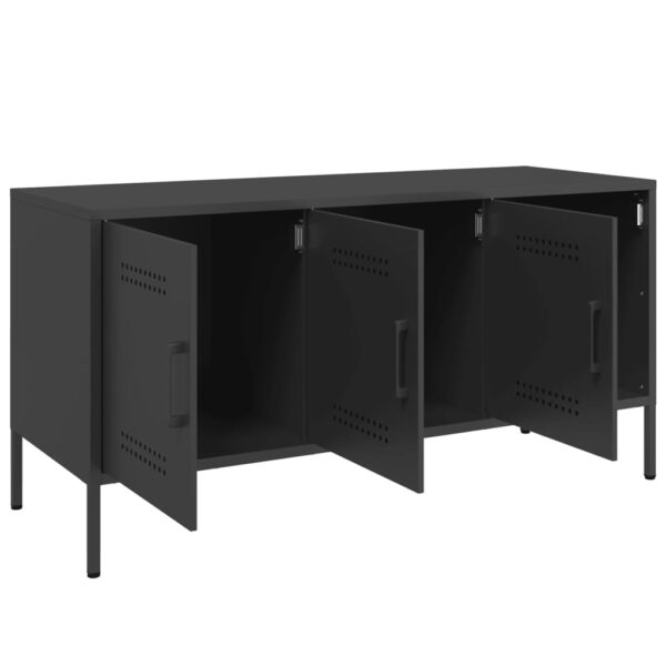 Móvel de TV 100,5x39x50,5 cm aço preto - Image 8
