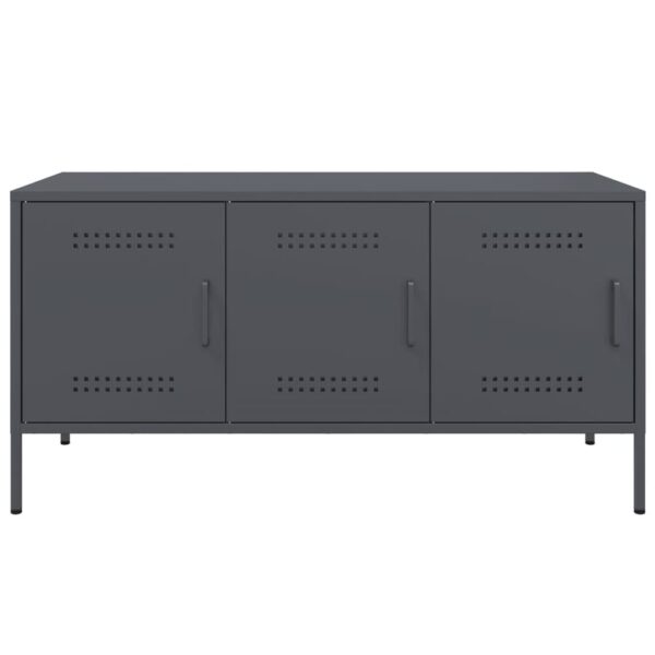 Móvel de TV 100,5x39x50,5 cm aço antracite - Image 5