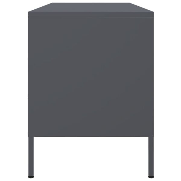 Móvel de TV 100,5x39x50,5 cm aço antracite - Image 6