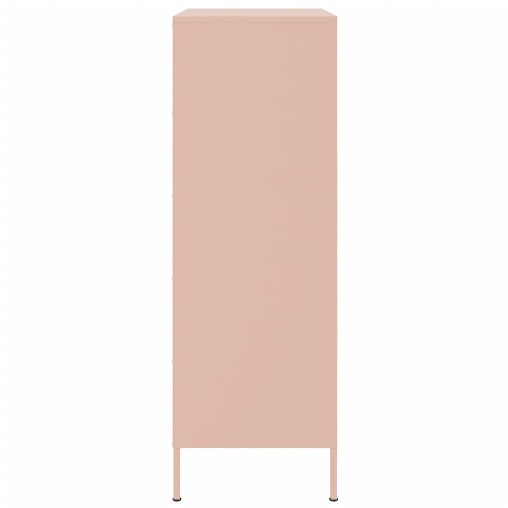 Aparador alto 68x39x113 cm aço rosa - Image 6