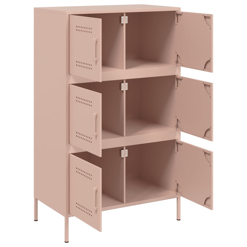 Aparador alto 68x39x113 cm aço rosa - Image 8