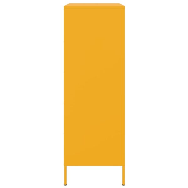Aparador alto 68x39x113 cm aço amarelo mostarda - Image 6