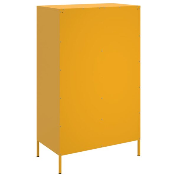 Aparador alto 68x39x113 cm aço amarelo mostarda - Image 7