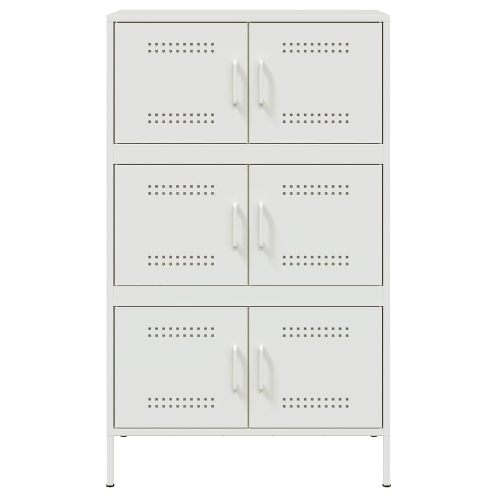 Aparador alto 68x39x113 cm aço branco - Image 5