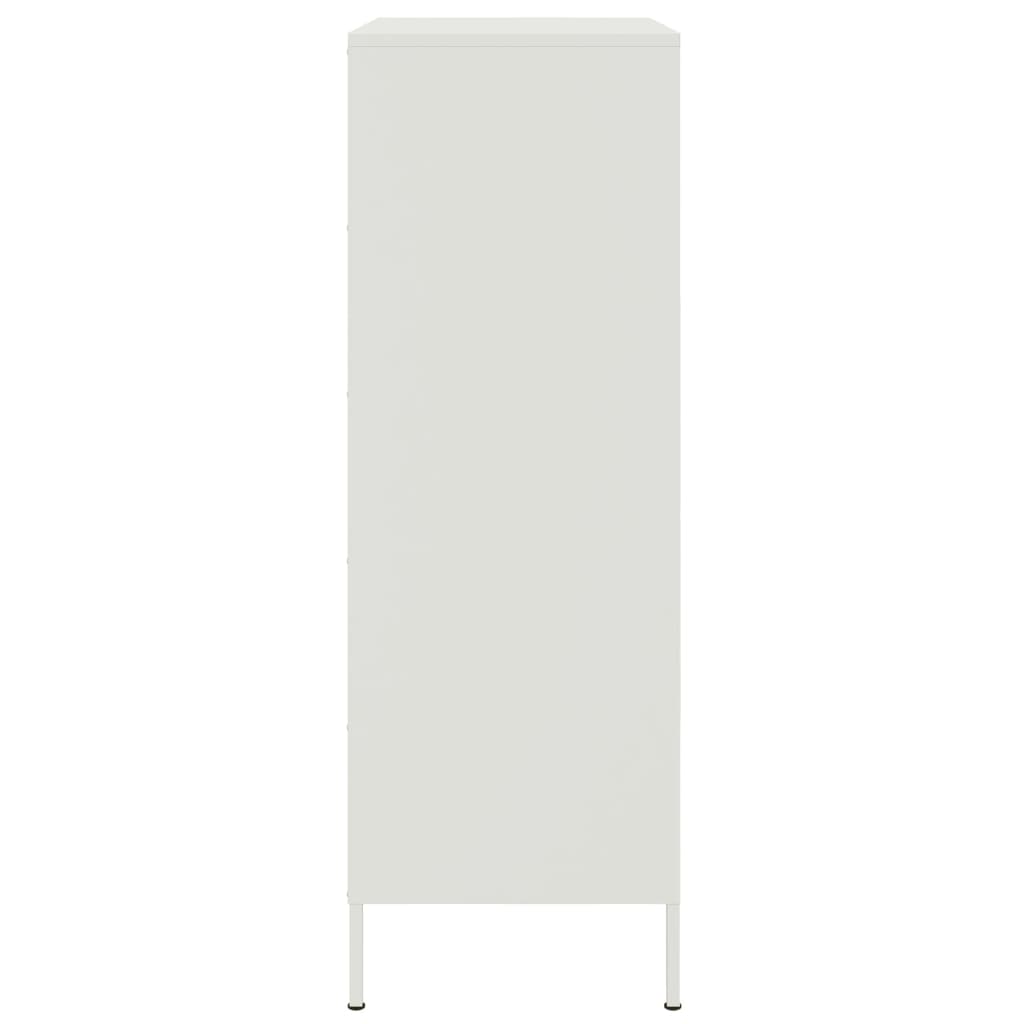 Aparador alto 68x39x113 cm aço branco - Image 6