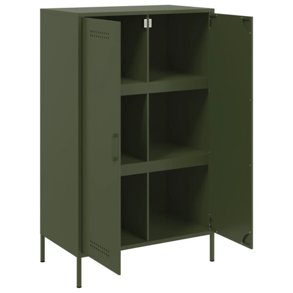 Aparador alto 68x39x113 cm aço verde azeitona - Image 8