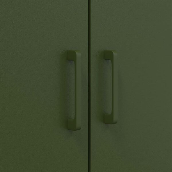 Aparador alto 68x39x113 cm aço verde azeitona - Image 10