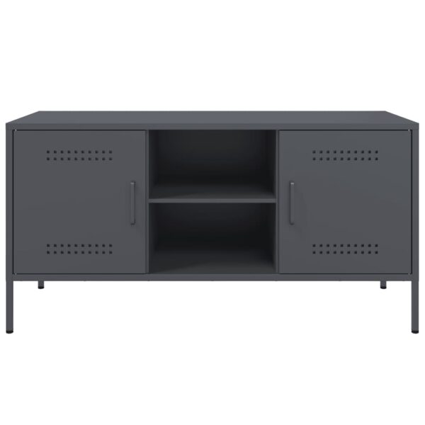Móvel de TV 100,5x39x50,5 cm aço antracite - Image 5