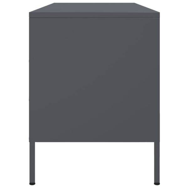 Móvel de TV 100,5x39x50,5 cm aço antracite - Image 6
