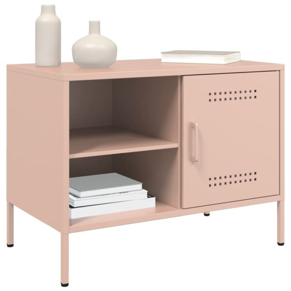 Móveis de TV 2 pcs 68x39x50,5 cm aço rosa - Image 3