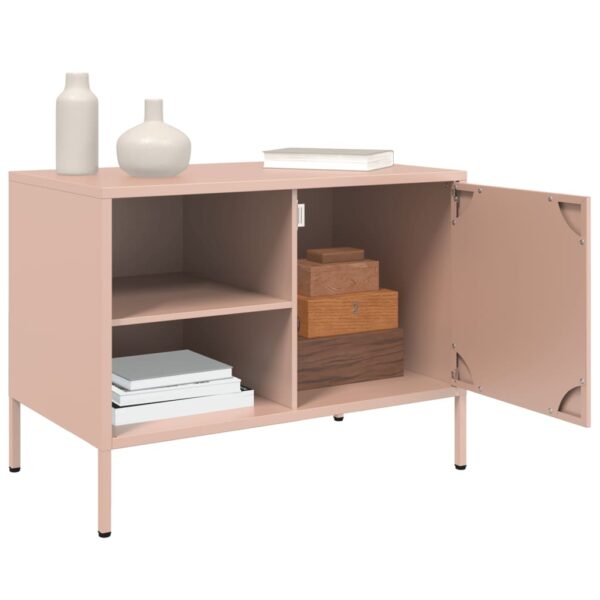 Móveis de TV 2 pcs 68x39x50,5 cm aço rosa - Image 4