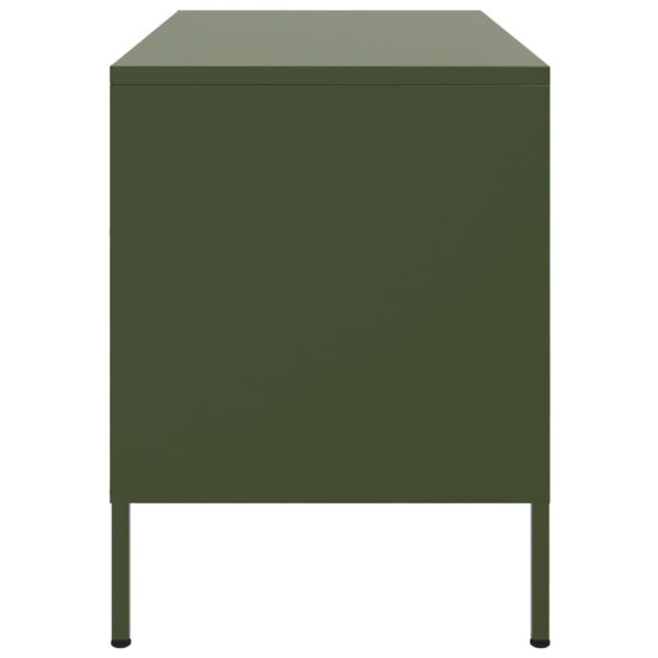 Móvel de TV 68x39x50,5 cm aço verde-azeitona - Image 6