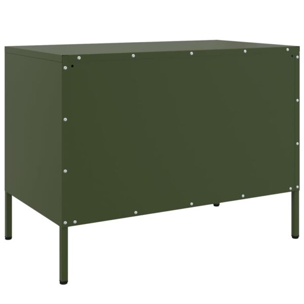 Móvel de TV 68x39x50,5 cm aço verde-azeitona - Image 7