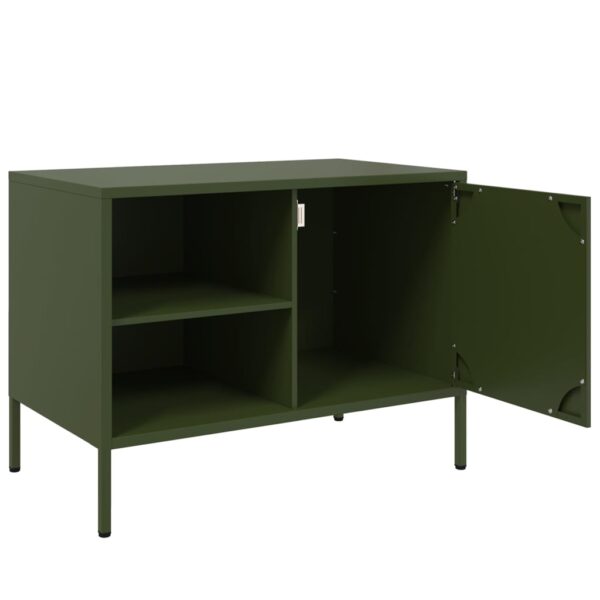 Móvel de TV 68x39x50,5 cm aço verde-azeitona - Image 8