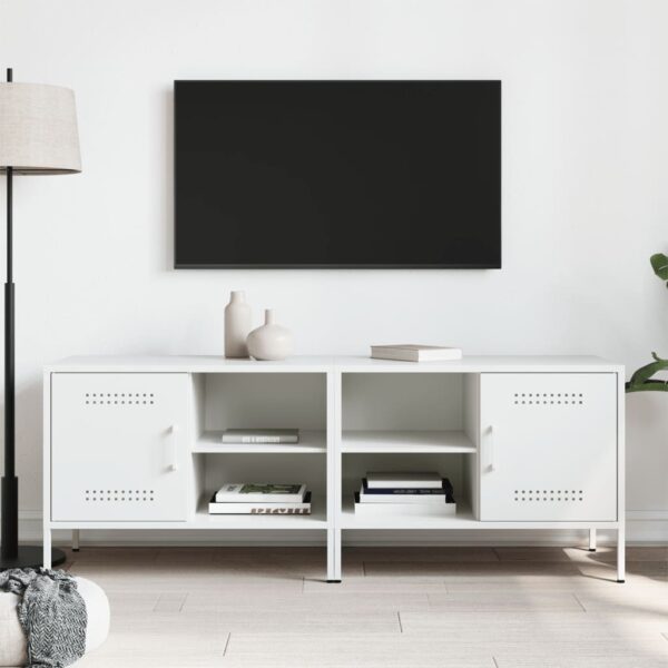 Móveis de TV 2 pcs 68x39x50,5 cm aço branco - Image 2