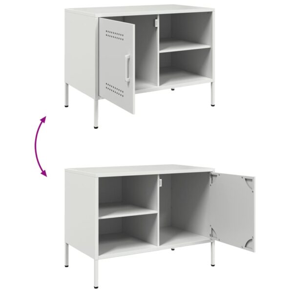 Móveis de TV 2 pcs 68x39x50,5 cm aço branco - Image 11