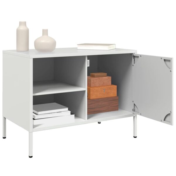 Móveis de TV 2 pcs 68x39x50,5 cm aço branco - Image 4