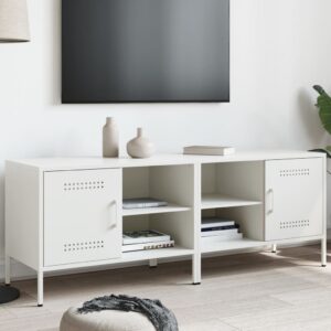 Móveis de TV 2 pcs 68x39x50,5 cm aço branco