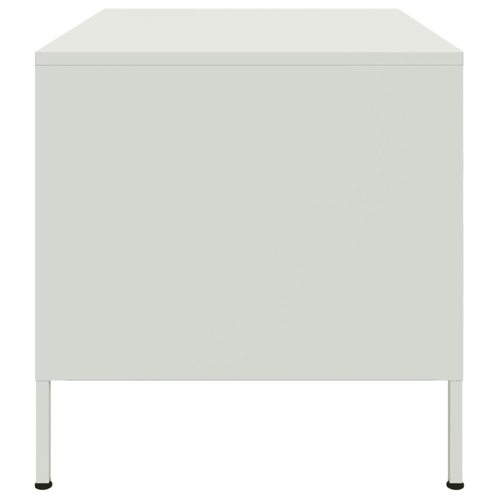 Mesa de centro 68x50x50,5 cm aço branco - Image 6