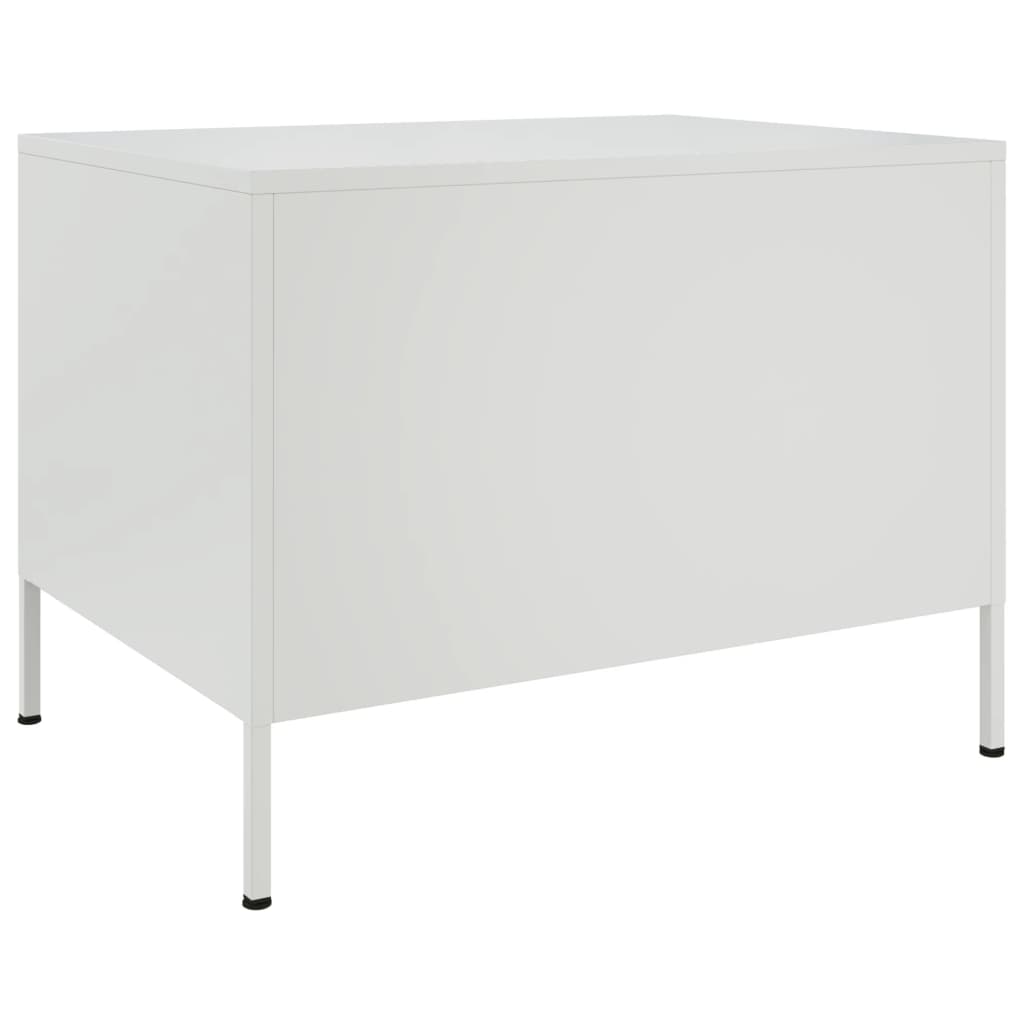 Mesa de centro 68x50x50,5 cm aço branco - Image 7