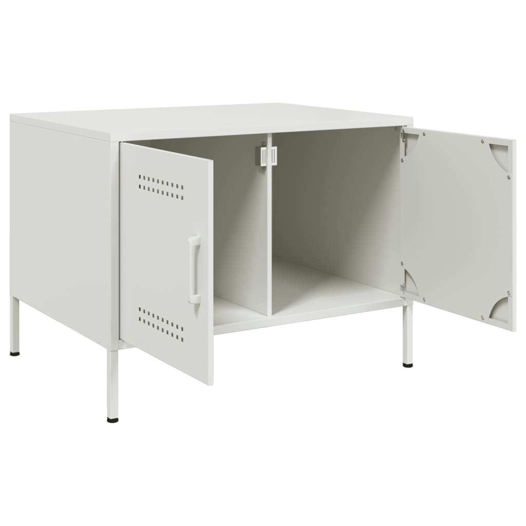 Mesa de centro 68x50x50,5 cm aço branco - Image 8