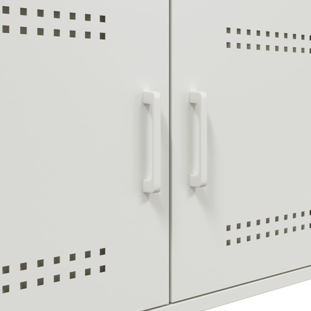 Mesa de centro 68x50x50,5 cm aço branco - Image 10