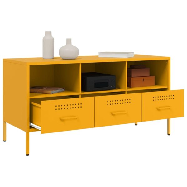 Móvel de TV 100,5x39x50,5 cm aço amarelo mostarda - Image 4
