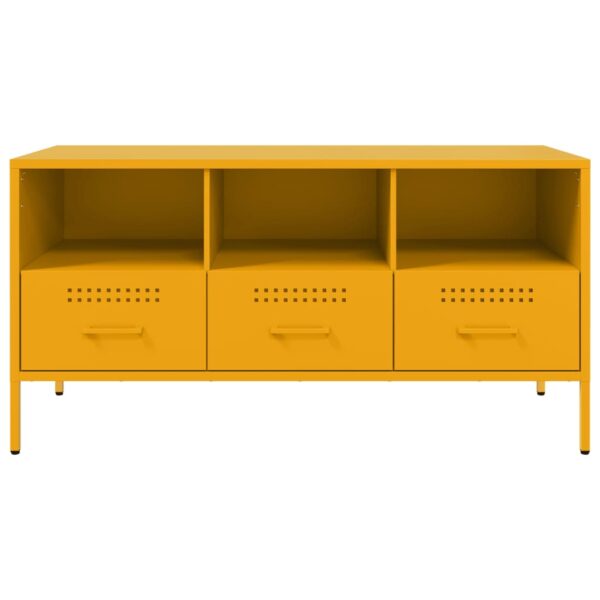 Móvel de TV 100,5x39x50,5 cm aço amarelo mostarda - Image 5