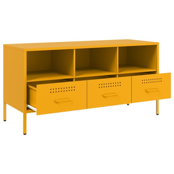 Móvel de TV 100,5x39x50,5 cm aço amarelo mostarda - Image 8