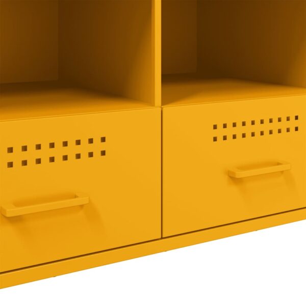 Móvel de TV 100,5x39x50,5 cm aço amarelo mostarda - Image 10