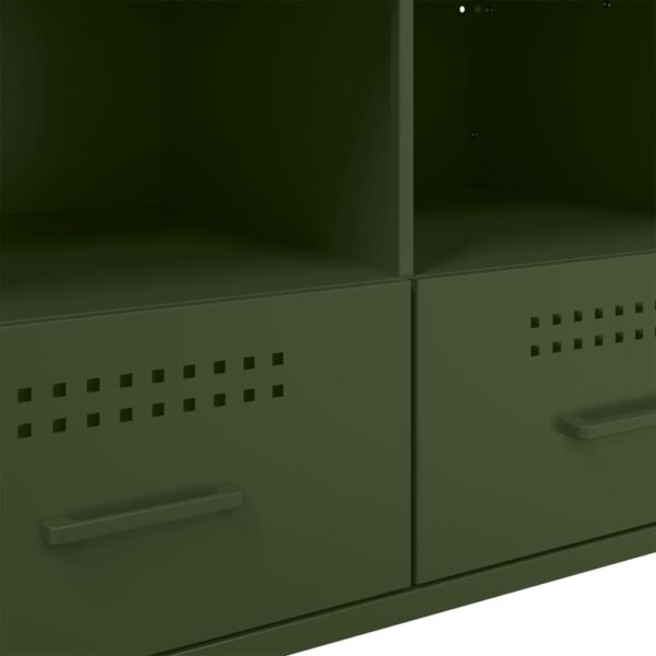 Móveis de TV 2 pcs 68x39x50,5 cm aço verde-azeitona - Image 11