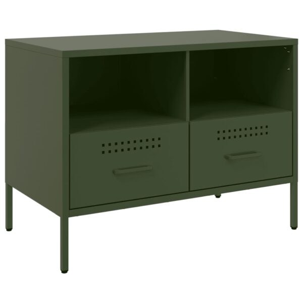 Móveis de TV 2 pcs 68x39x50,5 cm aço verde-azeitona - Image 5