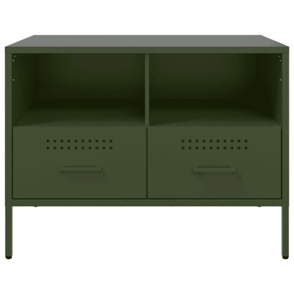 Móveis de TV 2 pcs 68x39x50,5 cm aço verde-azeitona - Image 6