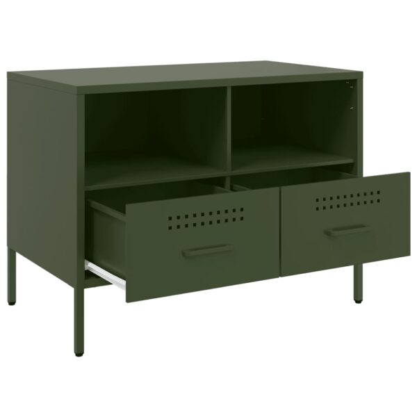 Móveis de TV 2 pcs 68x39x50,5 cm aço verde-azeitona - Image 9