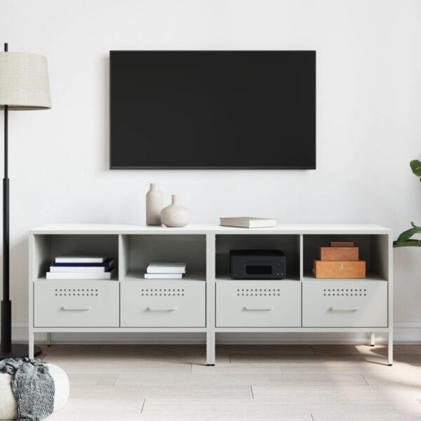 Móveis de TV 2 pcs 68x39x50,5 cm aço branco - Image 2